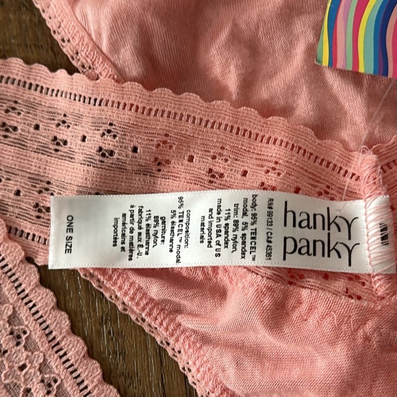 Hanky panky Dream plus original rise thongs in peach 2 pairs super soft New - Picture 4 of 5